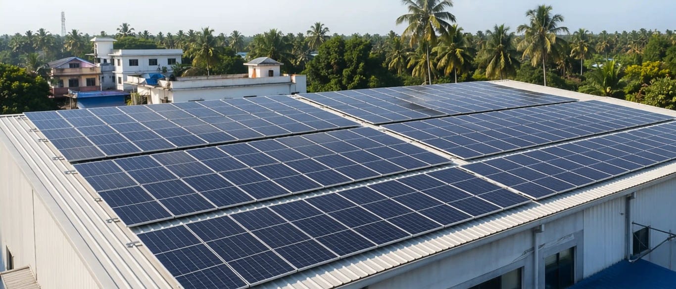 Commercial solar installation banner